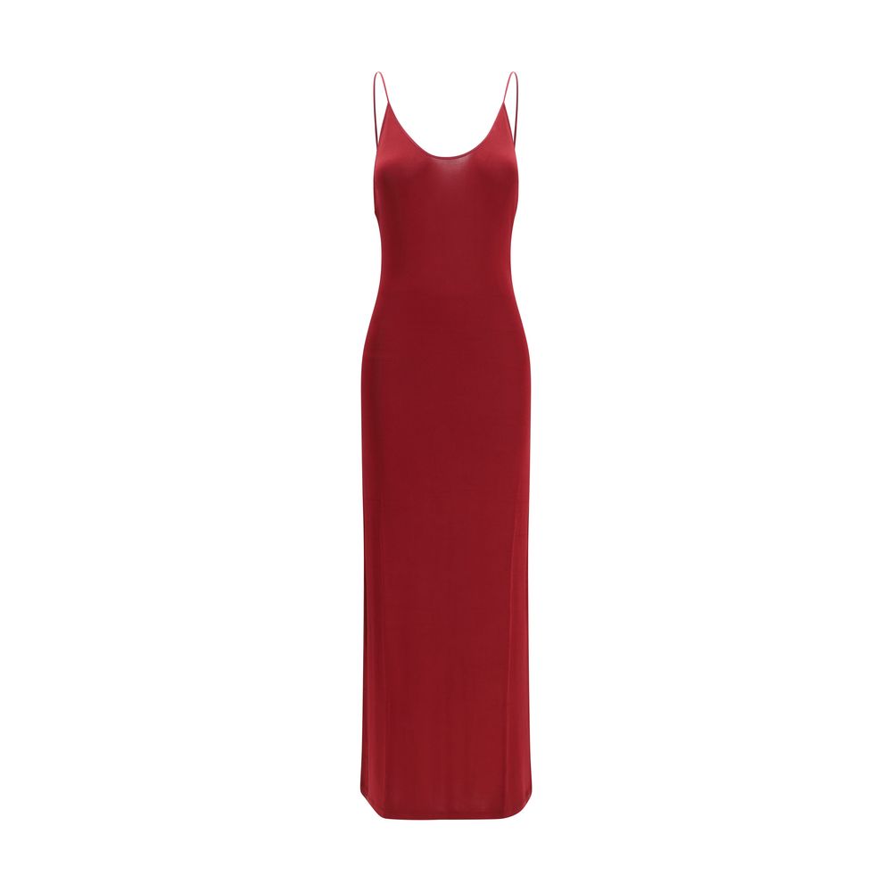 Saint Laurent Bordeaux Viscose Casual Dress